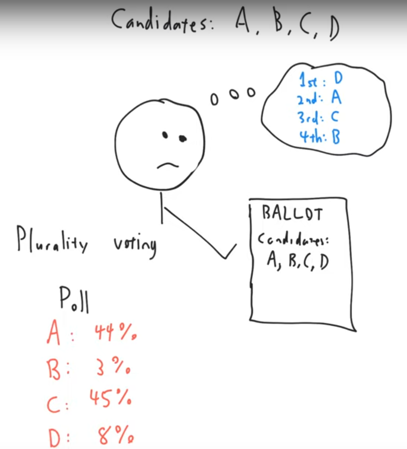 voter holding a ballot