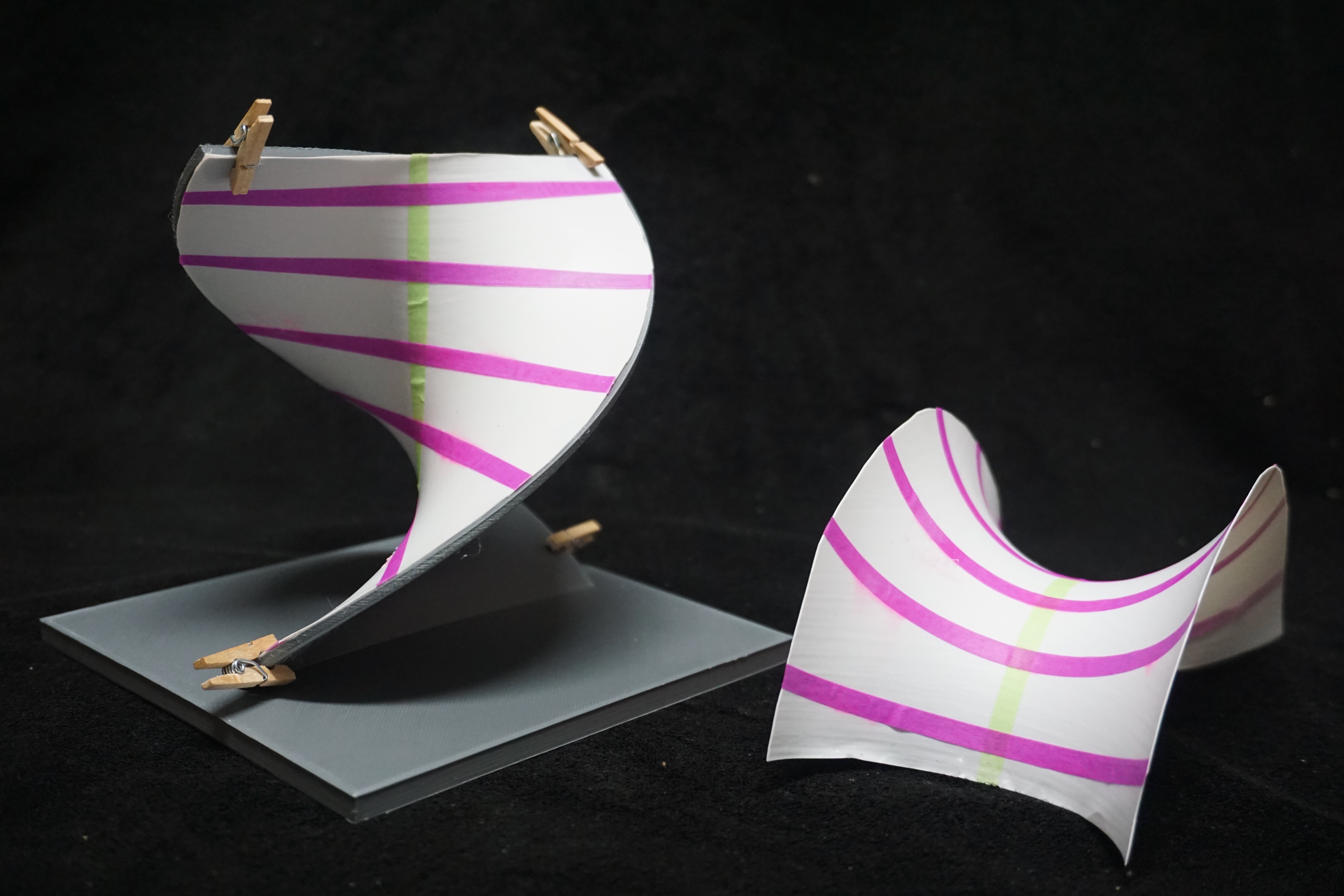 non-euclidean flexible plastic surfaces
